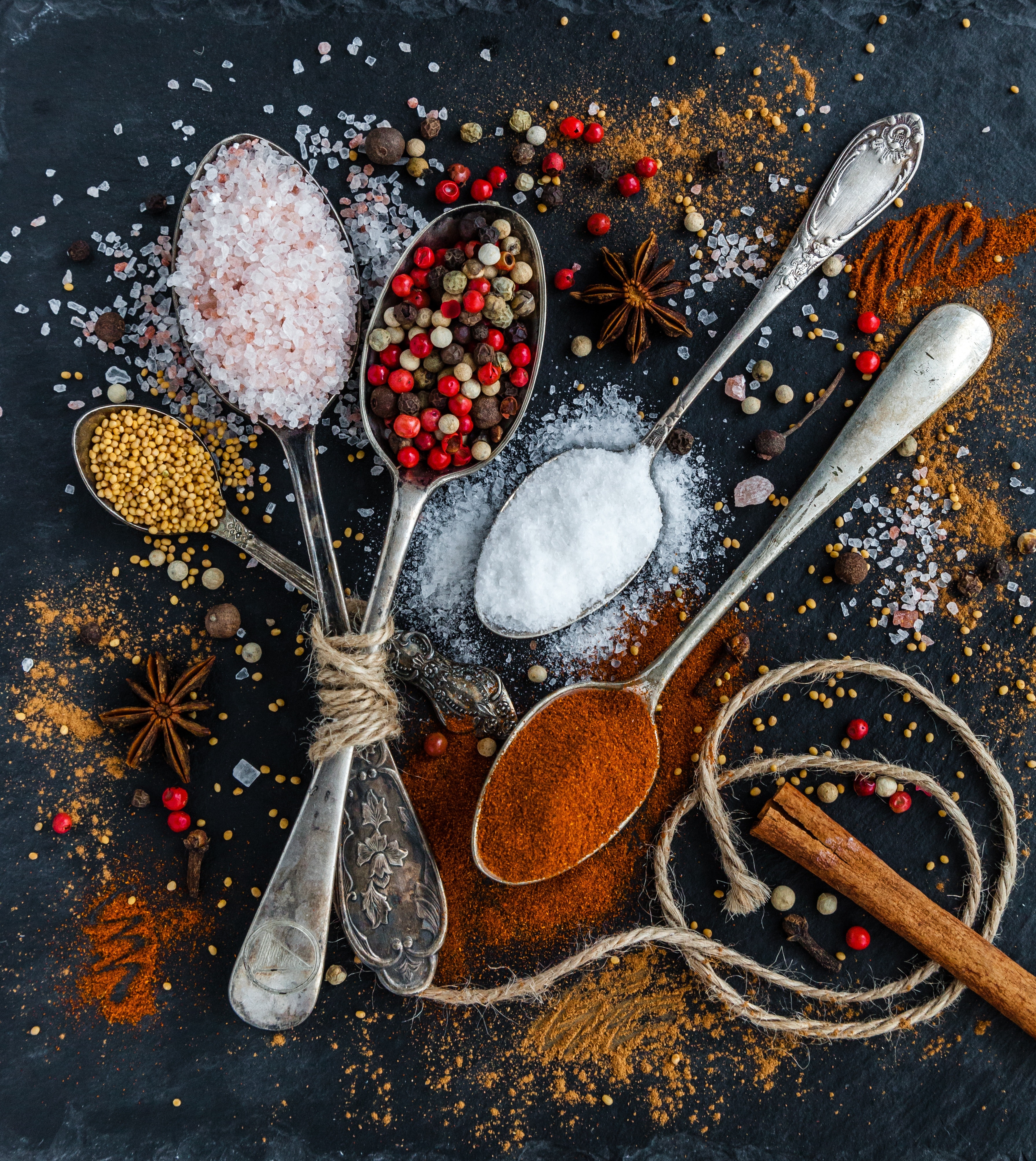Dry spices and salts